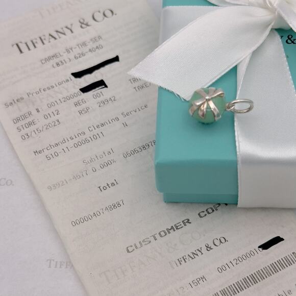 Tiffany & Co. Blue Cupcake PendantCharm Blue Enamel Sterling Silver Gift Pouch - Picture 3 of 11